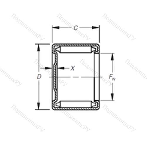 Подшипник игольчатый радиальный M-20121
