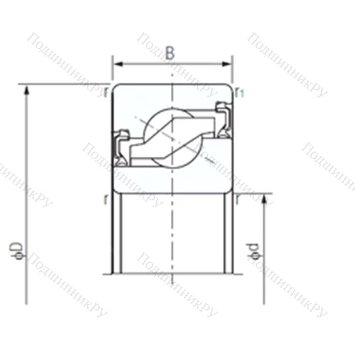 Подшипник шариковый упорно-радиальный 35TAB 07-2NK