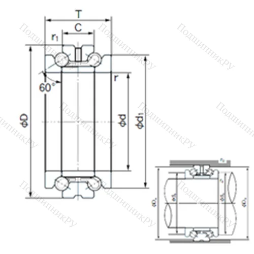 Подшипник шариковый упорно-радиальный 90TAD 20