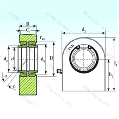 Подшипник скольжения сферический T.P.N. 740 CE от производителя  ISB