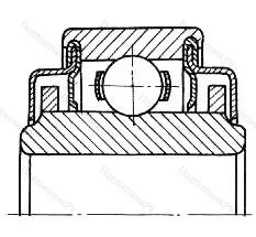 Модификация подшипника 76-770068КС15 размер 8x22x12,7 от производителя  ГПЗ-3