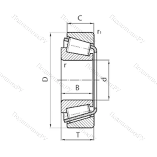 Подшипник роликовый радиально-упорный LM 11749/10 от производителя  PFI