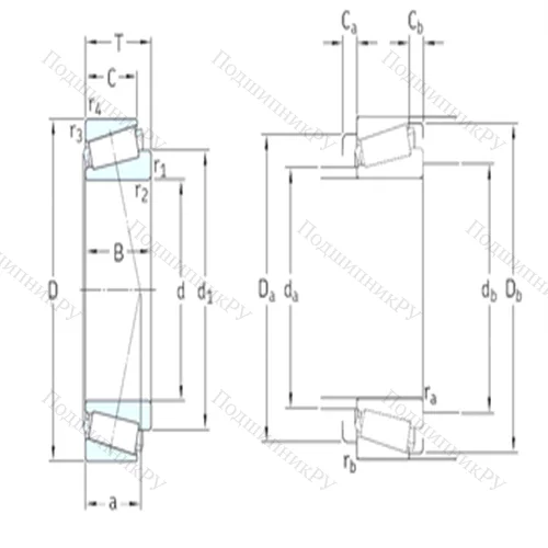 Подшипник роликовый радиально-упорный M 88043/010/2/QCL 7C от производителя  SKF