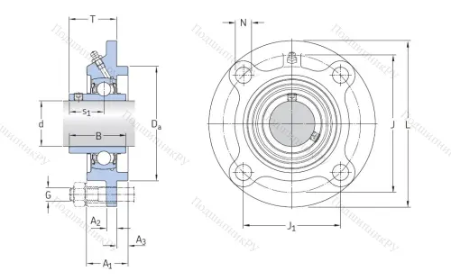 Подшипниковый узел FYC 25 TF в Рязани