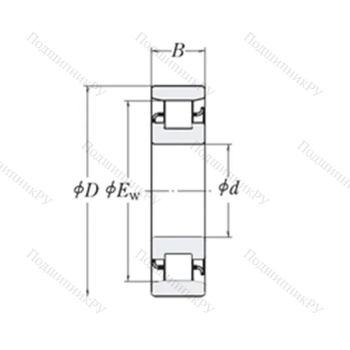Подшипник роликовый радиальный MRJ 1.3/4