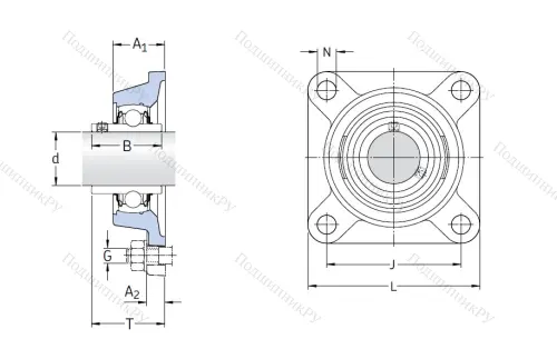 Подшипниковый узел FY 60 TF в Рязани