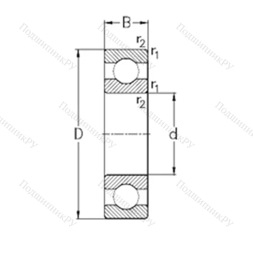 Подшипник шариковый радиальный 619/600-MA