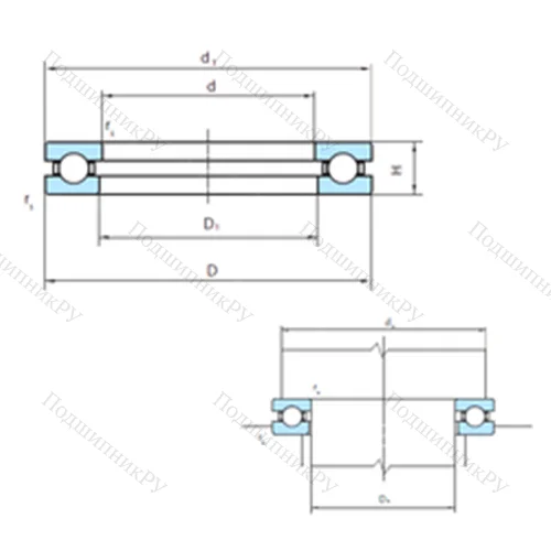 Подшипник шариковый упорный 51180