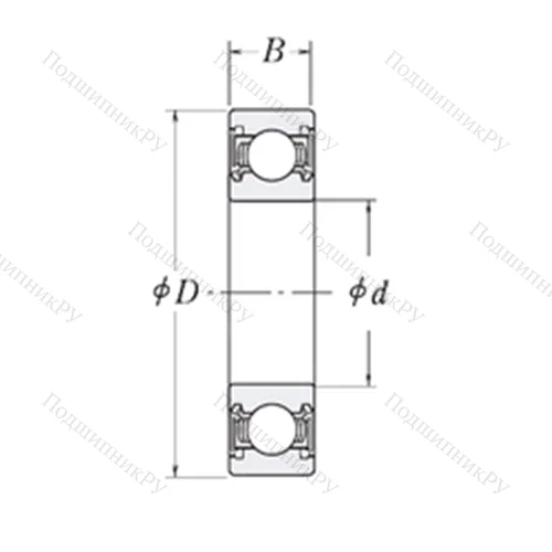 Подшипник шариковый радиальный LJ 1.1/8-2RS