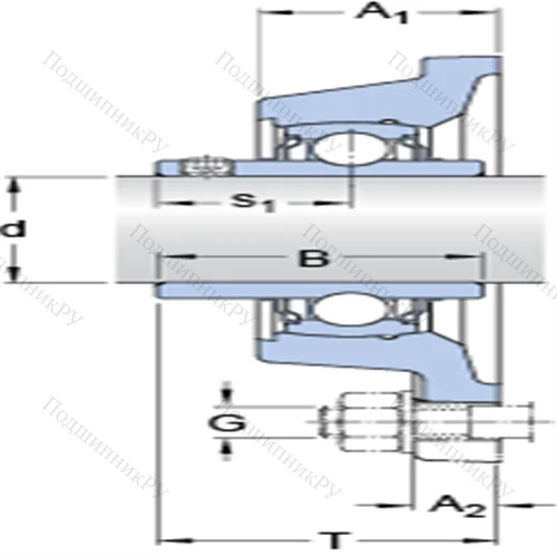 Фланцевые подшипниковые узлы типа Y с прямоугольным фланцем для высоких температур FY 55 TF/VA 228