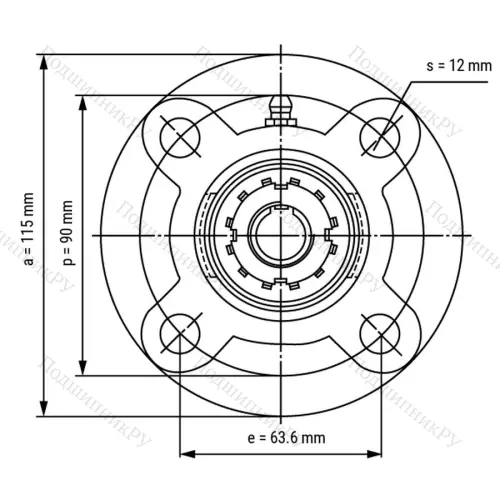 Подшипниковый узел UKFC 205+H 2305 - Вал: 20 мм