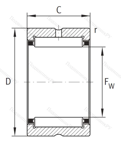 Игольчатый подшипник RNA 4915 от производителя  INA