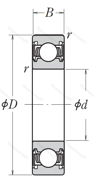 Однорядный шариковый подшипник