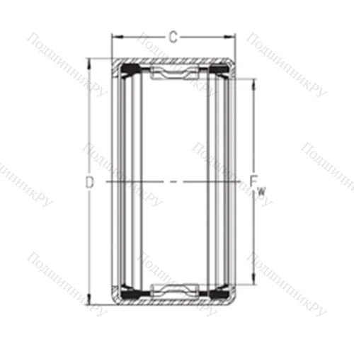 Подшипник игольчатый радиальный SCE 1210PP