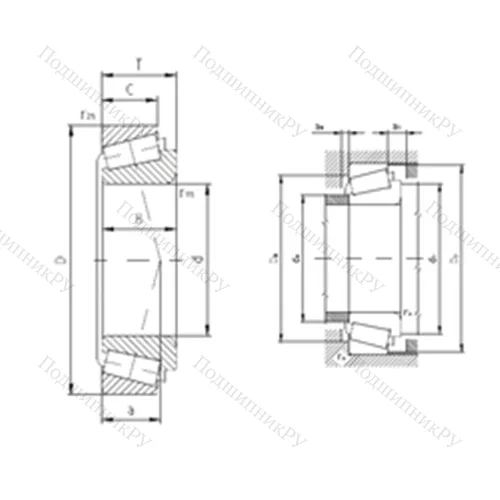 Подшипник роликовый радиально-упорный T 4CB 100