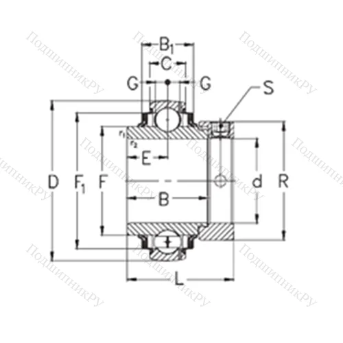 Подшипник шариковый радиальный GE 35-KRRB