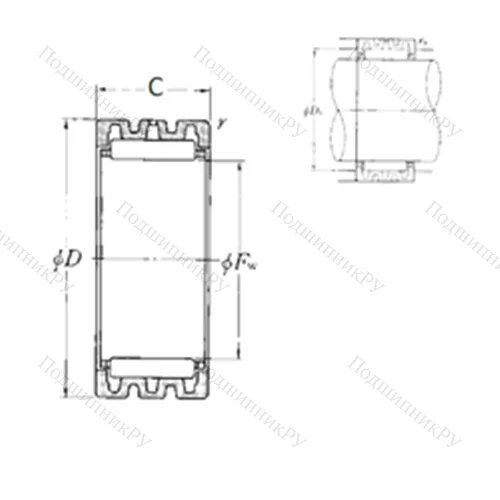 Подшипник игольчатый радиальный RNA 4920S