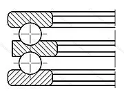 Подшипник  52206 (38206) размер 25/30x52x29