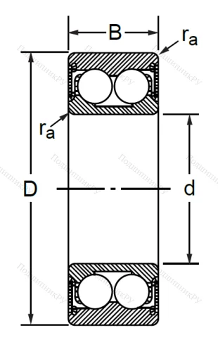 Радиально-упорный шариковый подшипник 3056303 2RS (3303 A 2RSTN) в Рязани