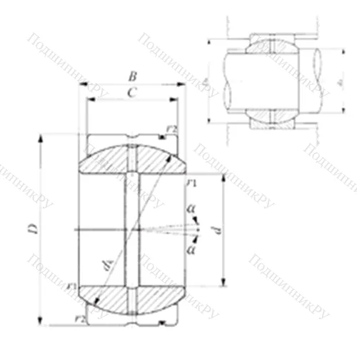 Подшипник скольжения сферический SB 130200110
