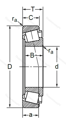 Конический роликовый подшипник 7507 (32207)