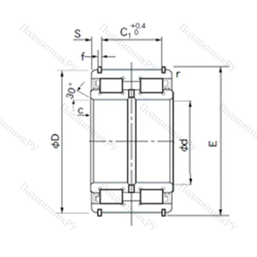 Подшипник роликовый радиальный