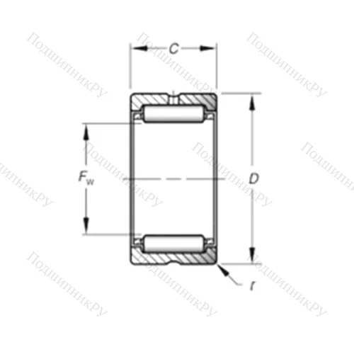 Подшипник игольчатый радиальный HJ-283716