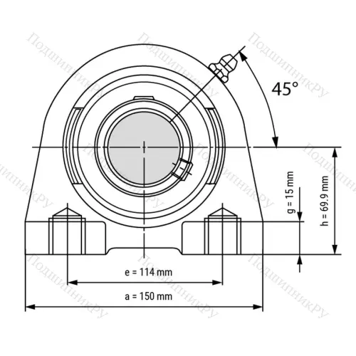 Подшипниковый узел UCPA 213 - Вал: 65 мм