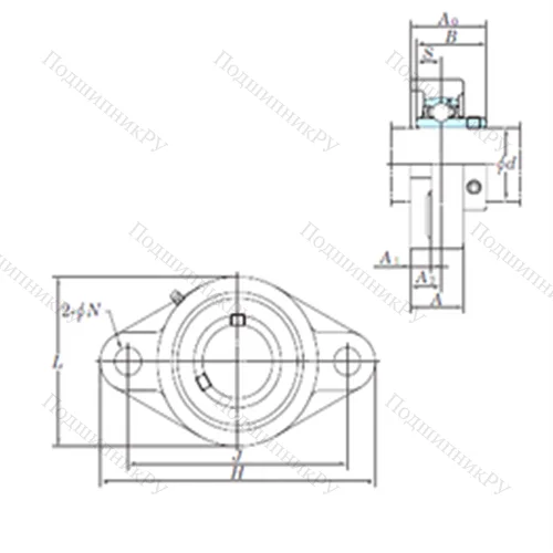 Подшипниковый узел шариковый радиальный UCFL 212-38