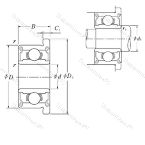 Подшипник шариковый радиальный FR 2ZZ