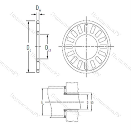 Подшипник игольчатый упорный NTA-613