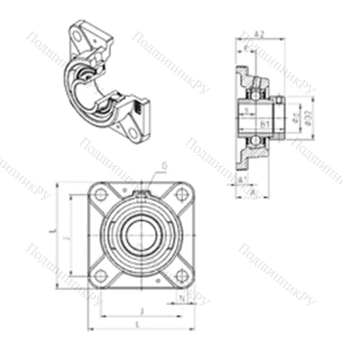 Подшипниковый узел шариковый радиальный