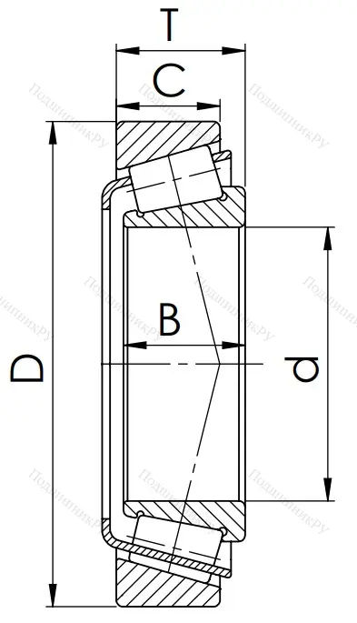 Конический роликовый подшипник 3007213 (33213)