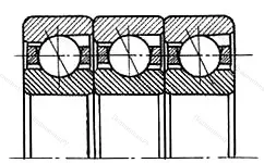 Подшипник 3x7322B.MB/TT размер 110x240x150