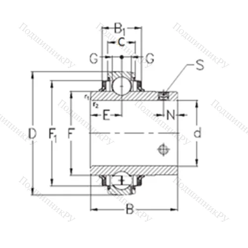 Подшипник шариковый радиальный GYE 60-KRRB