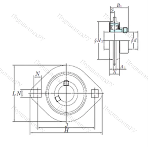 Подшипниковый узел шариковый радиальный SAPFL 207-20