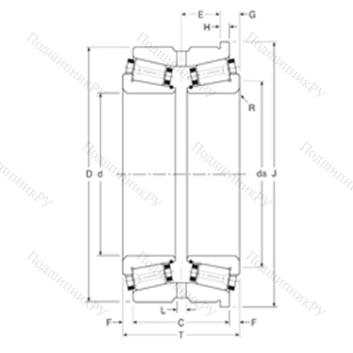 Подшипник роликовый радиально-упорный 160098X/160160H