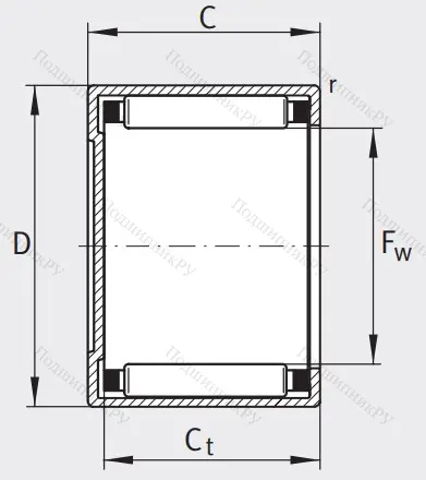 Игольчатый подшипник BK 1210 B