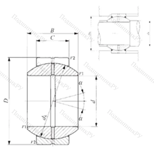 Подшипник скольжения сферический GE 240GS