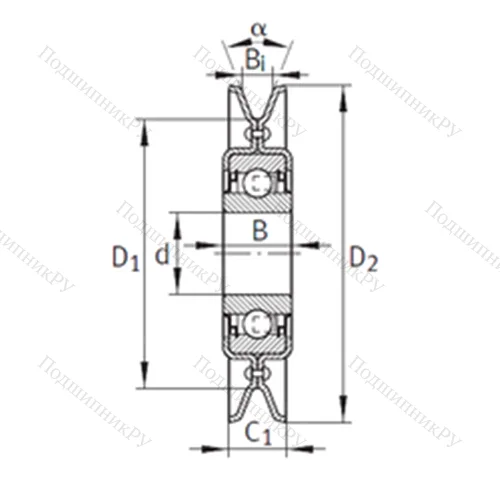 Подшипниковый узел шариковый радиальный RSRA 16-186-L 0