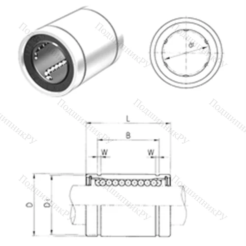 Подшипник шариковый линейный LM 60UU