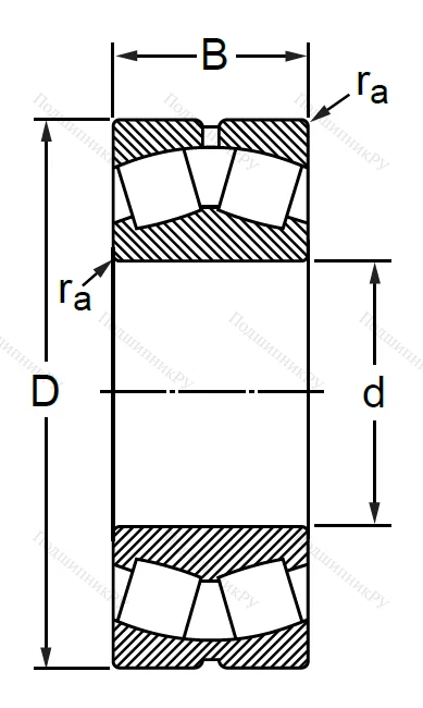 Сферический роликовый подшипник 3518 АМН (22218 MBW 33)