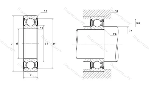 Высокотемпературный  подшипник 6205 FT 150ZZ от производителя  SNR