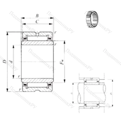 Подшипник игольчатый радиальный TRI 507745