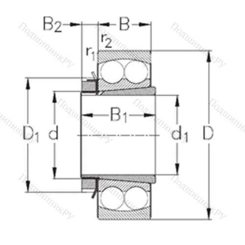 Подшипник шариковый радиальный самоцентрирующийся 2317-K+H 2317
