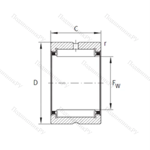 Подшипник игольчатый радиальный NKS 24-XL