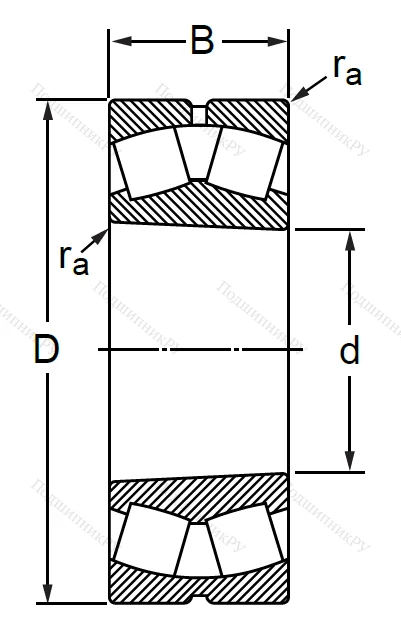 Сферический роликовый подшипник 3003140 Н (23040 MBW 33)