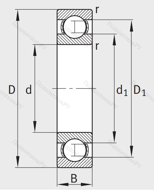 Однорядный шариковый подшипник