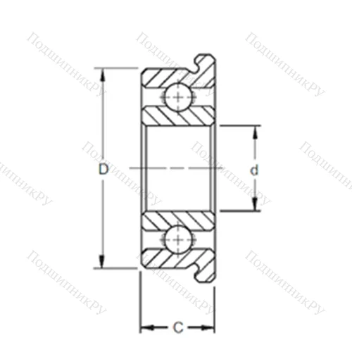 Подшипник шариковый радиальный F 603
