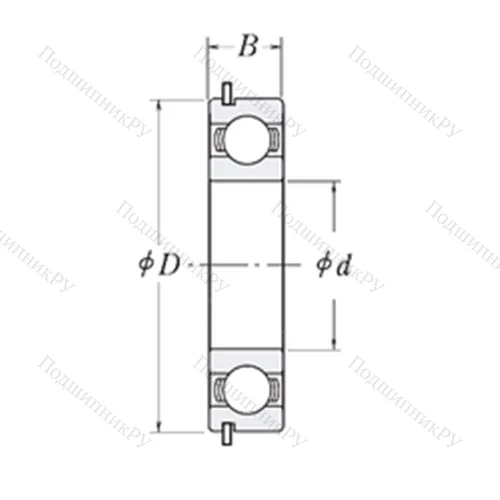 Подшипник шариковый радиальный LJ 1.1/4-NR